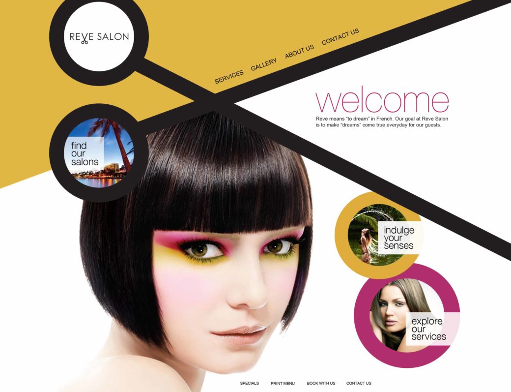 Reve Salon Home Page