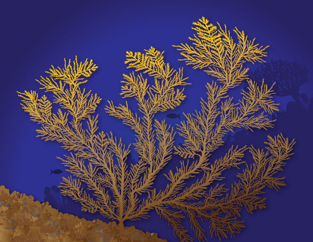 Deep-Sea Black Coral Illustration