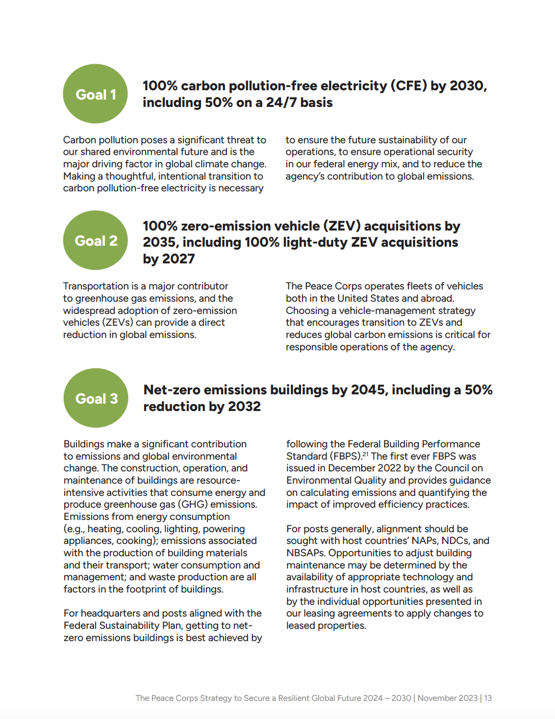 Climate Strategy Goals